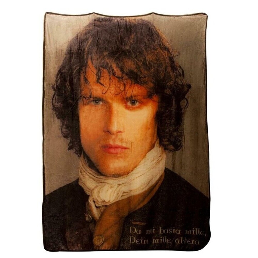 New A 1000 Kisses Outlander Plush Throw Gift Blanket Jamie Fraser Close Up Photo